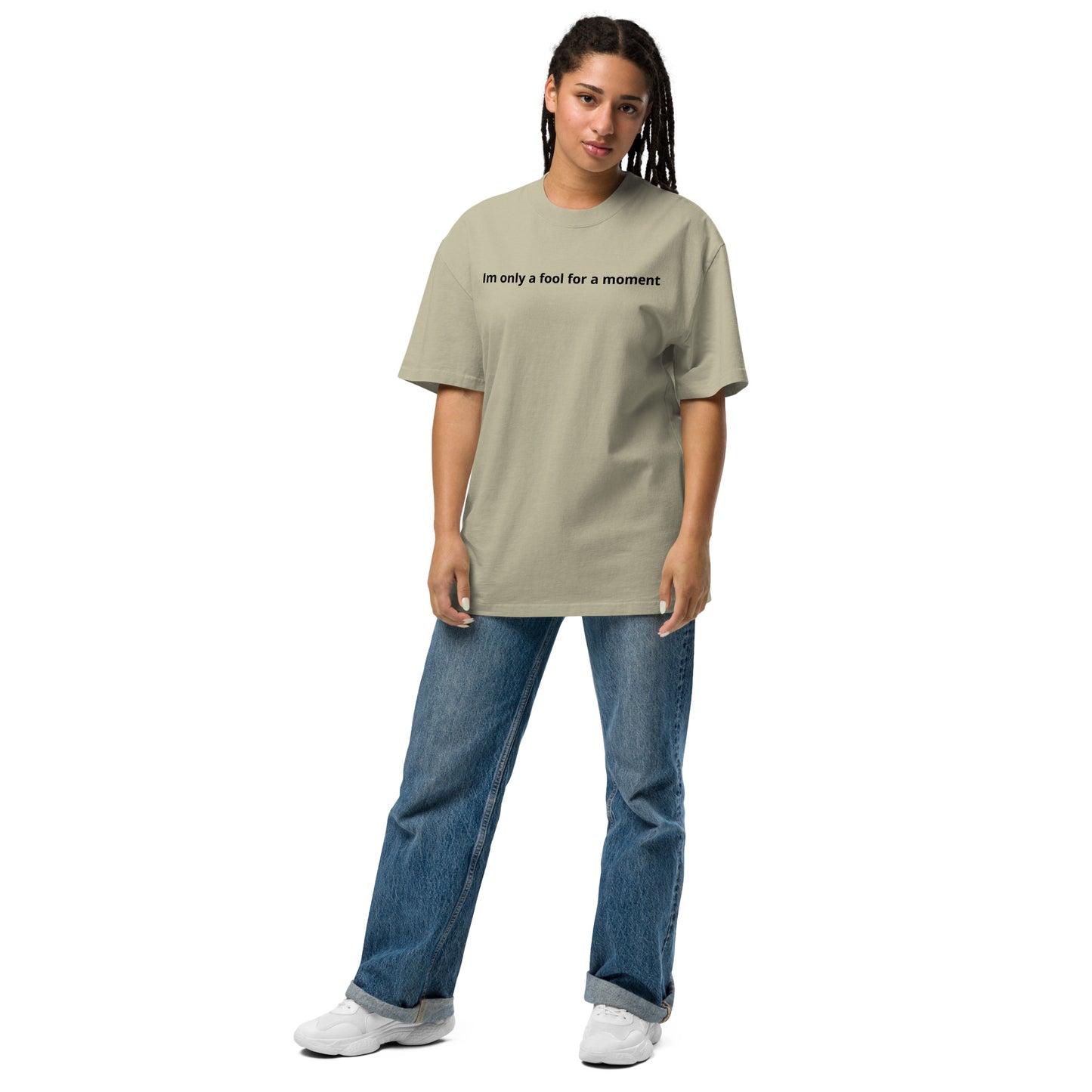 Fool for a moment Oversized faded t-shirt