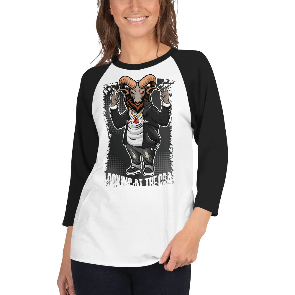 Looking at the G.O.A.T. 3/4 sleeve raglan shirt