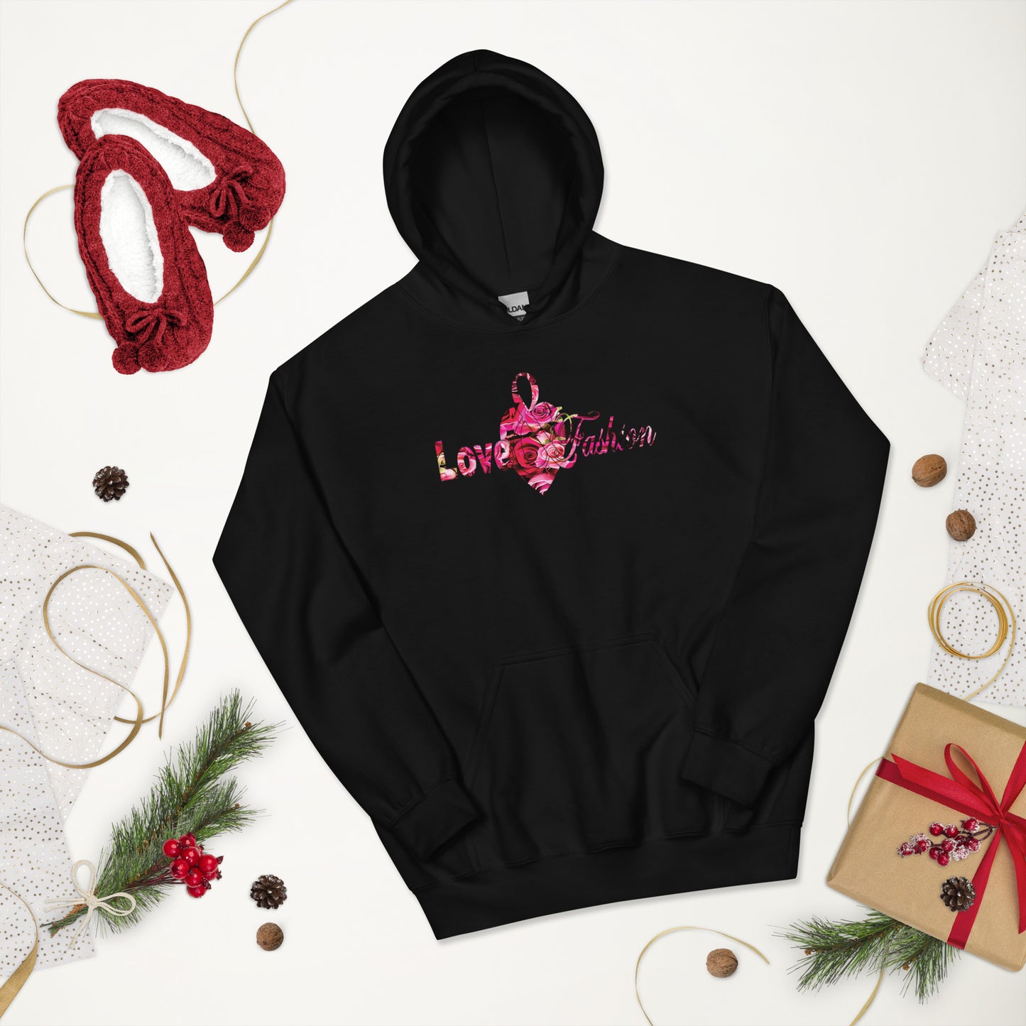 Pink rosses logo Neat collection Unisex Hoodie