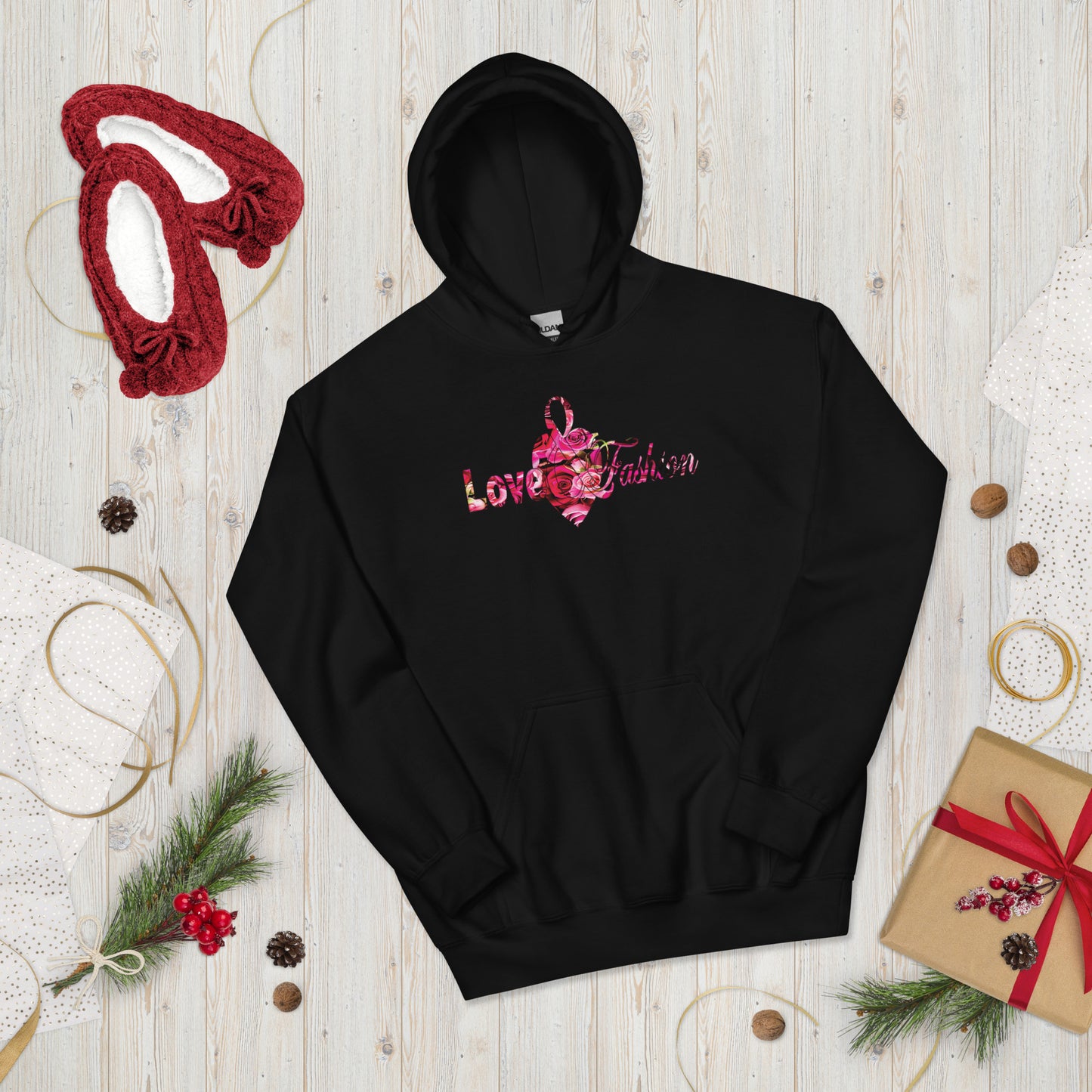 Pink rosses logo Neat collection Unisex Hoodie