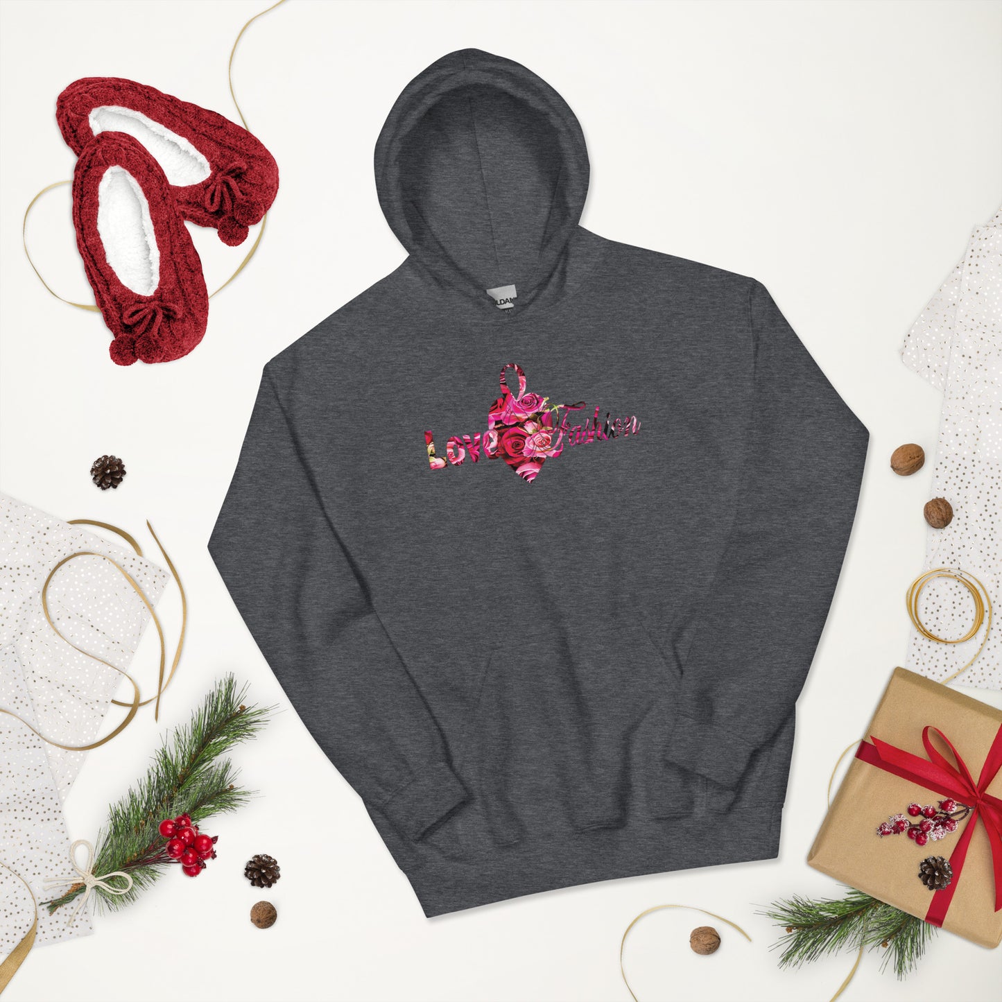 Pink rosses logo Neat collection Unisex Hoodie