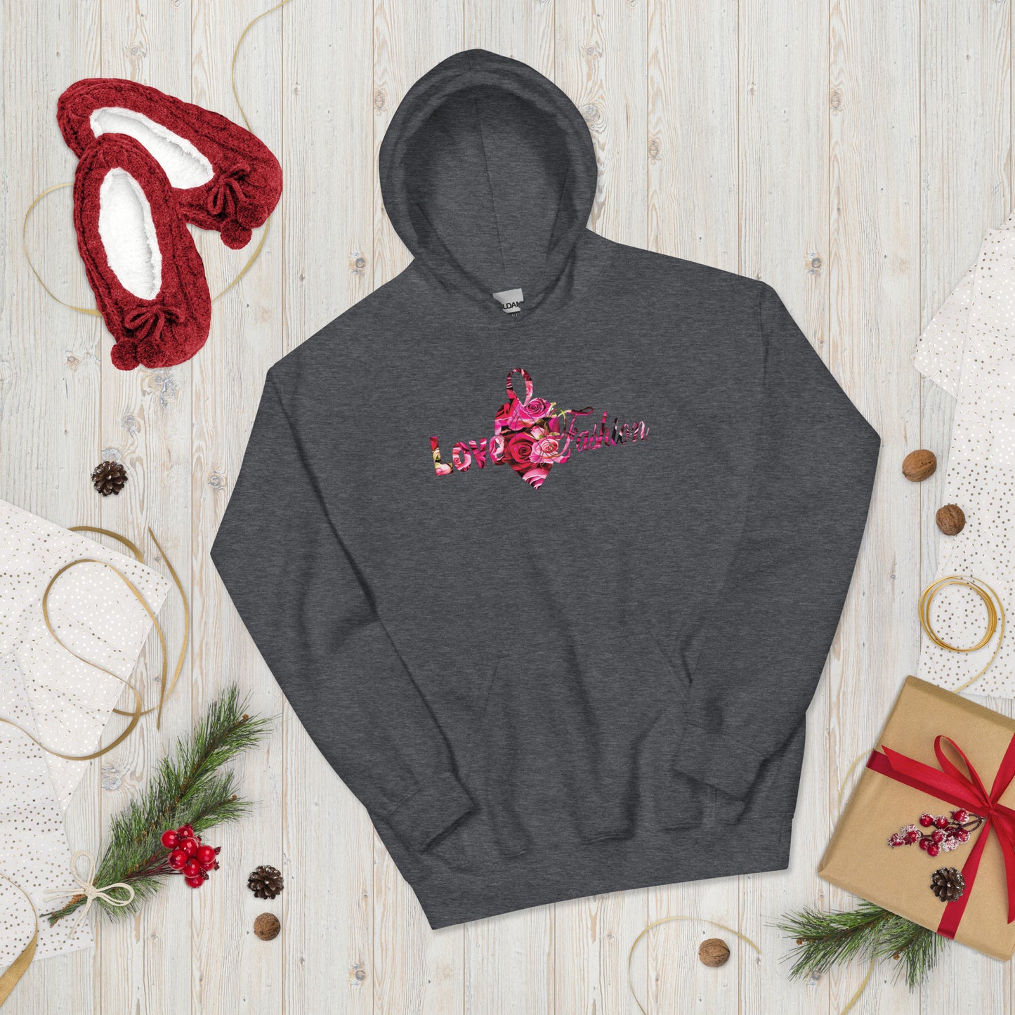 Pink rosses logo Neat collection Unisex Hoodie