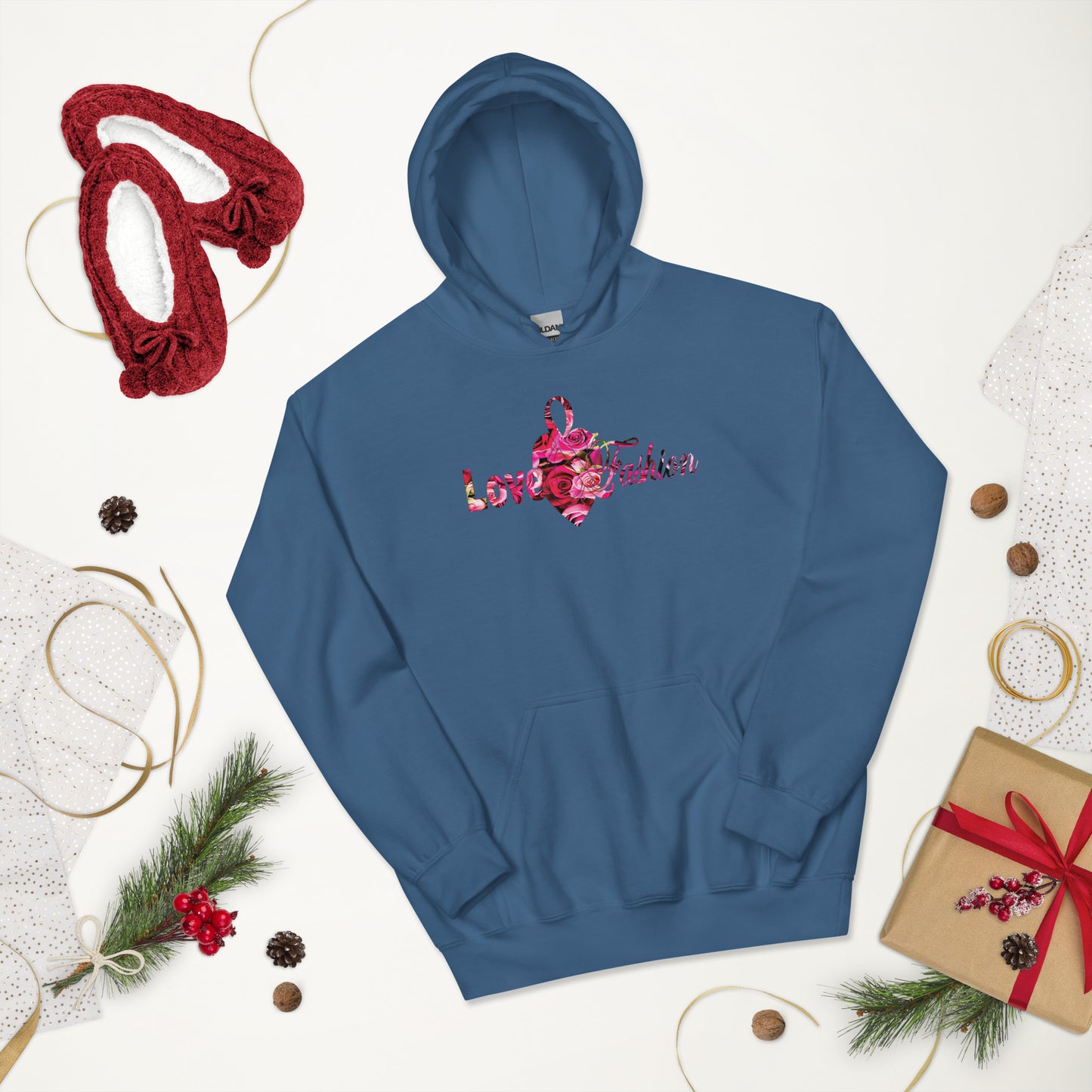 Pink rosses logo Neat collection Unisex Hoodie