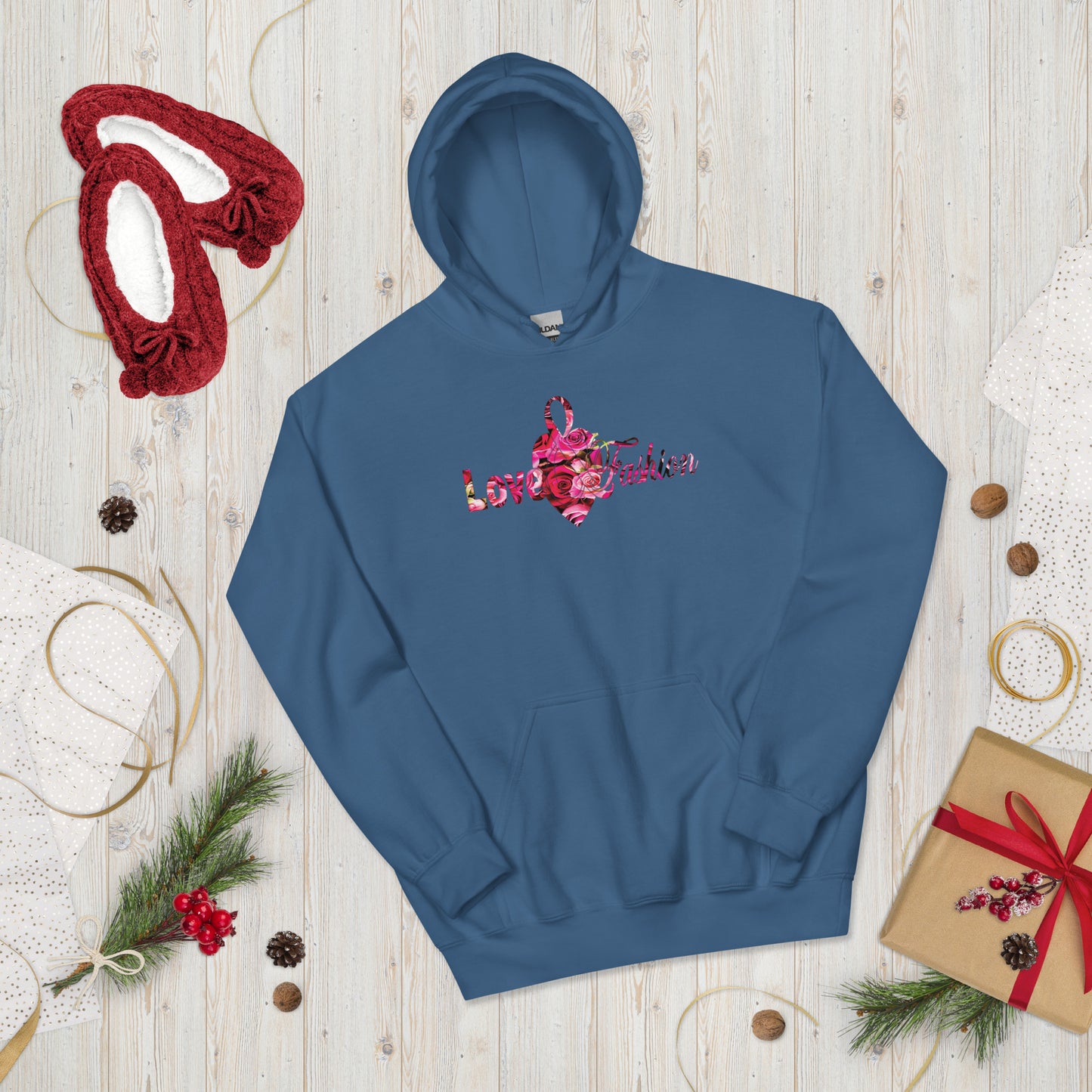 Pink rosses logo Neat collection Unisex Hoodie