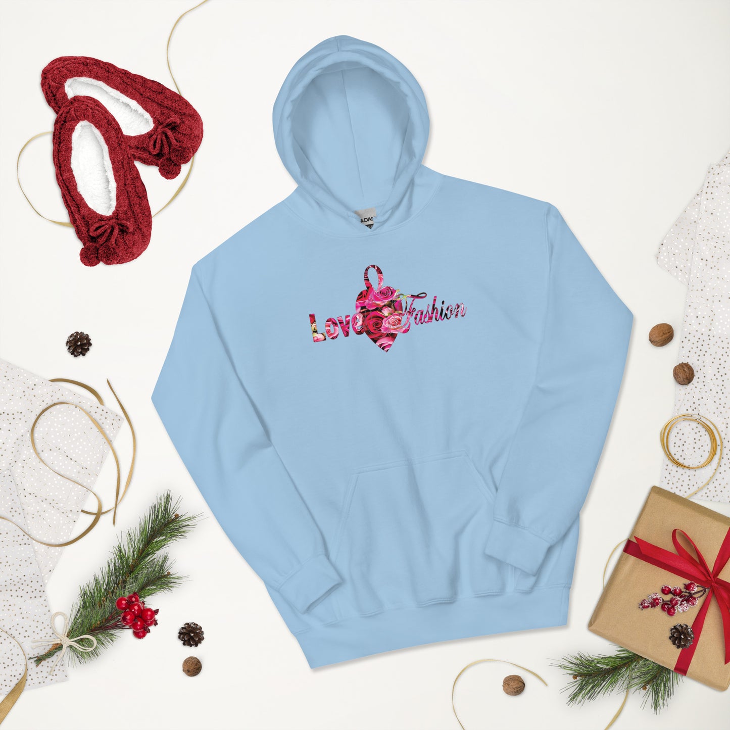 Pink rosses logo Neat collection Unisex Hoodie
