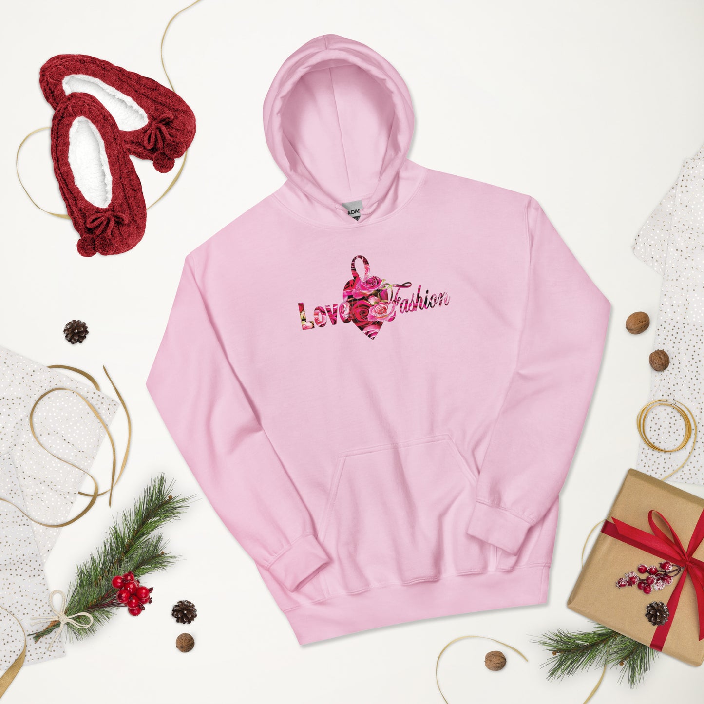 Pink rosses logo Neat collection Unisex Hoodie