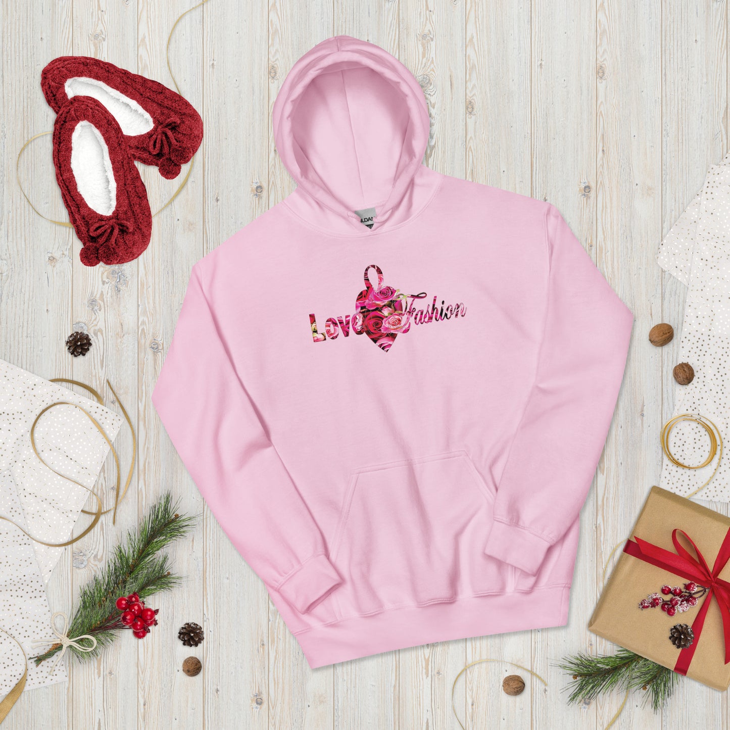 Pink rosses logo Neat collection Unisex Hoodie