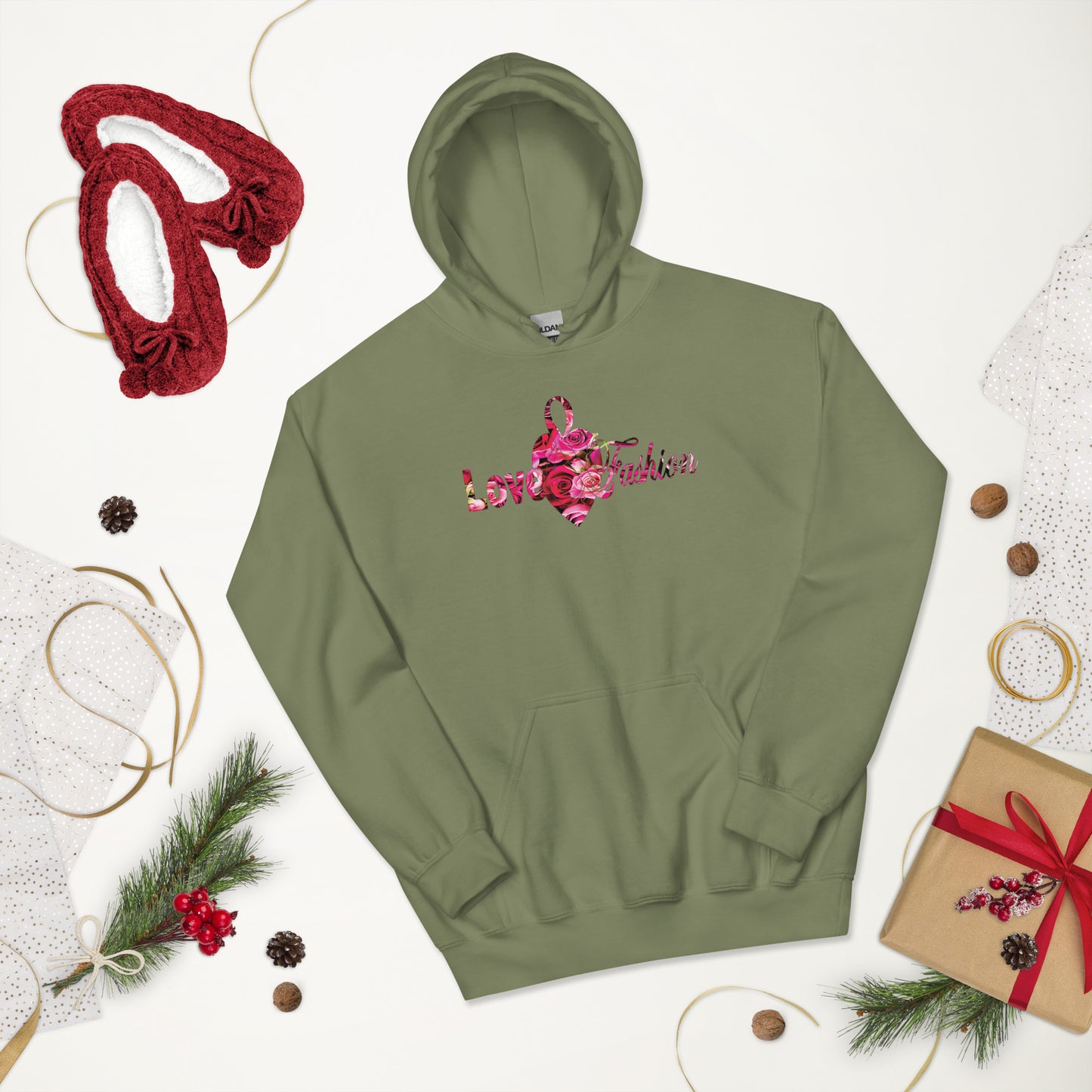Pink rosses logo Neat collection Unisex Hoodie