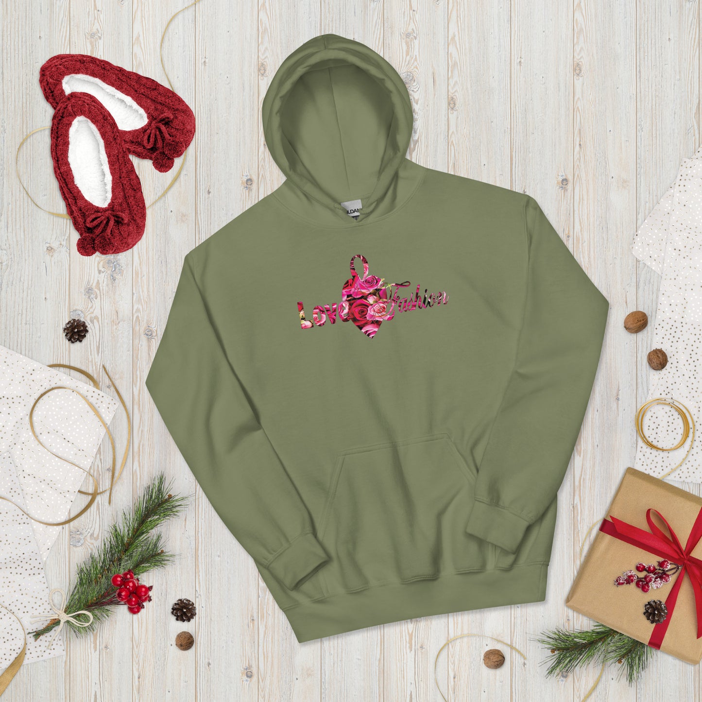Pink rosses logo Neat collection Unisex Hoodie