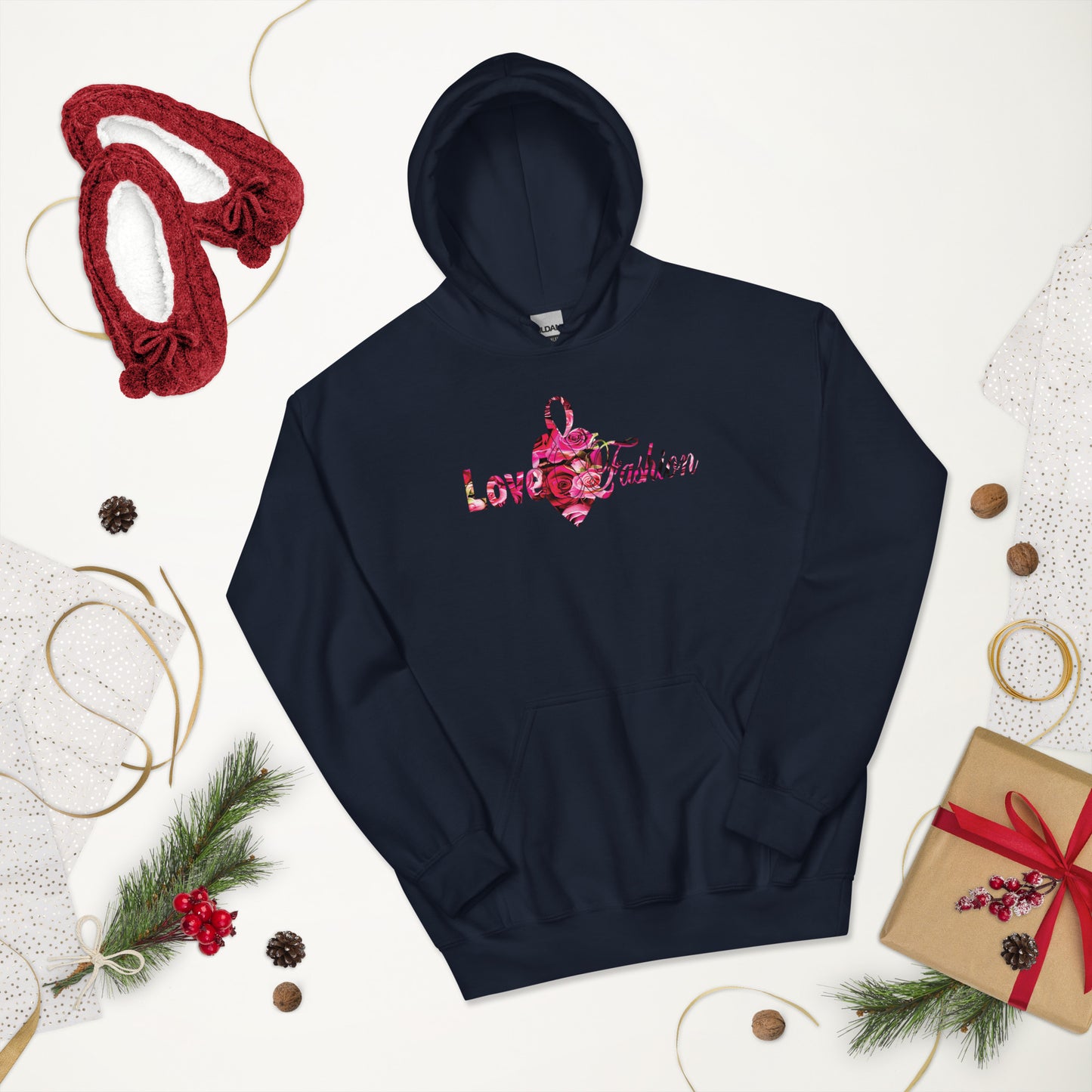 Pink rosses logo Neat collection Unisex Hoodie