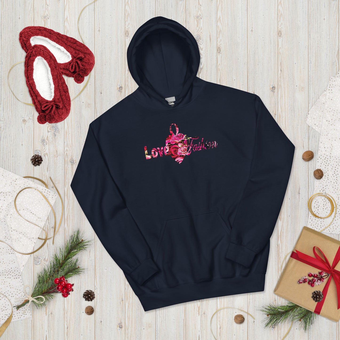Pink rosses logo Neat collection Unisex Hoodie
