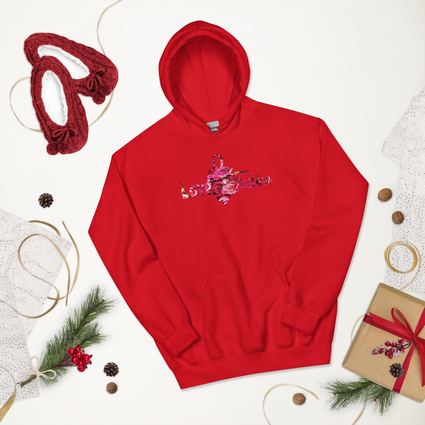 Pink rosses logo Neat collection Unisex Hoodie