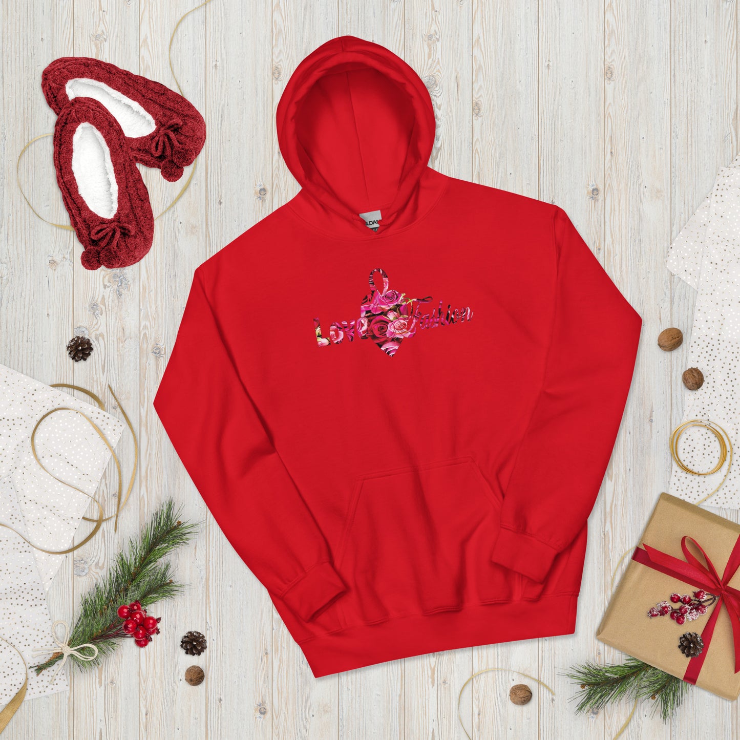 Pink rosses logo Neat collection Unisex Hoodie