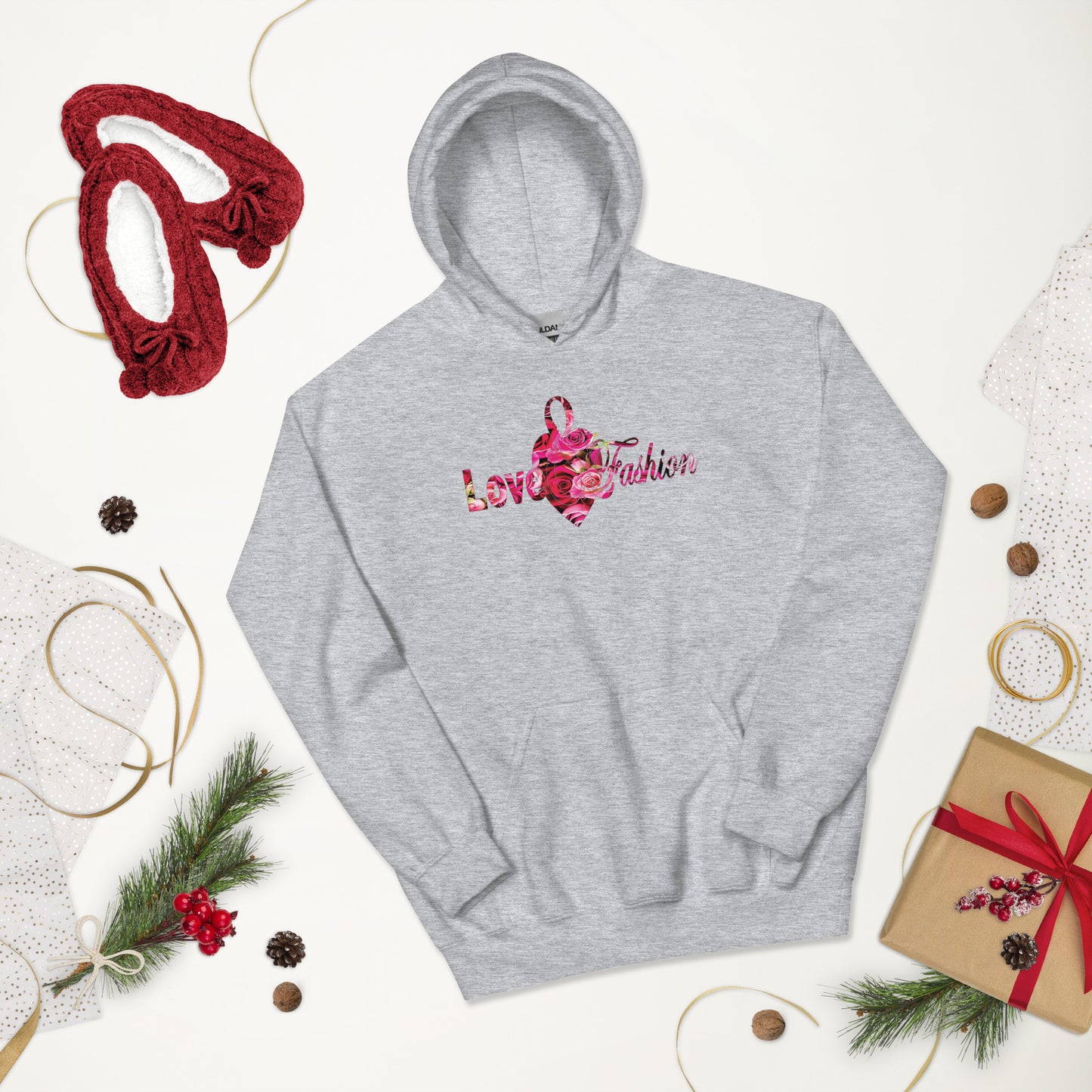 Pink rosses logo Neat collection Unisex Hoodie