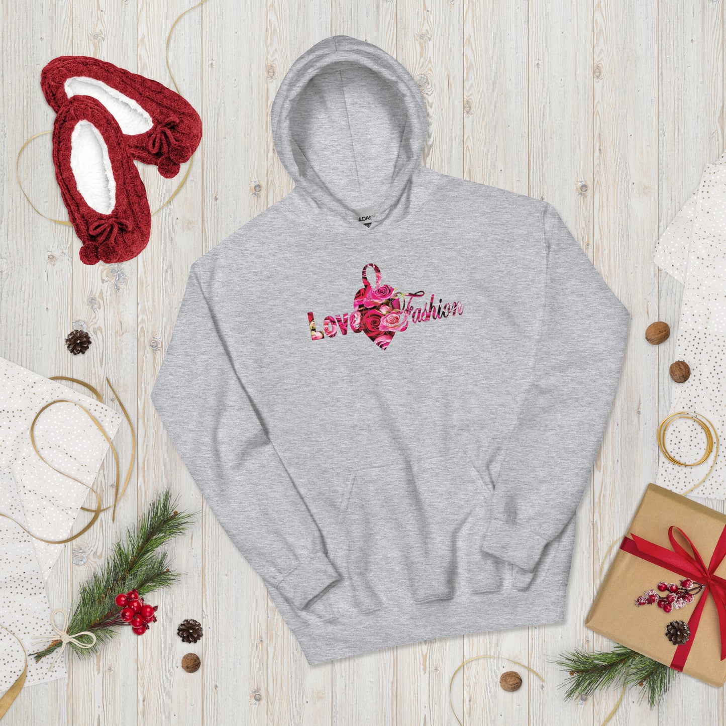 Pink rosses logo Neat collection Unisex Hoodie