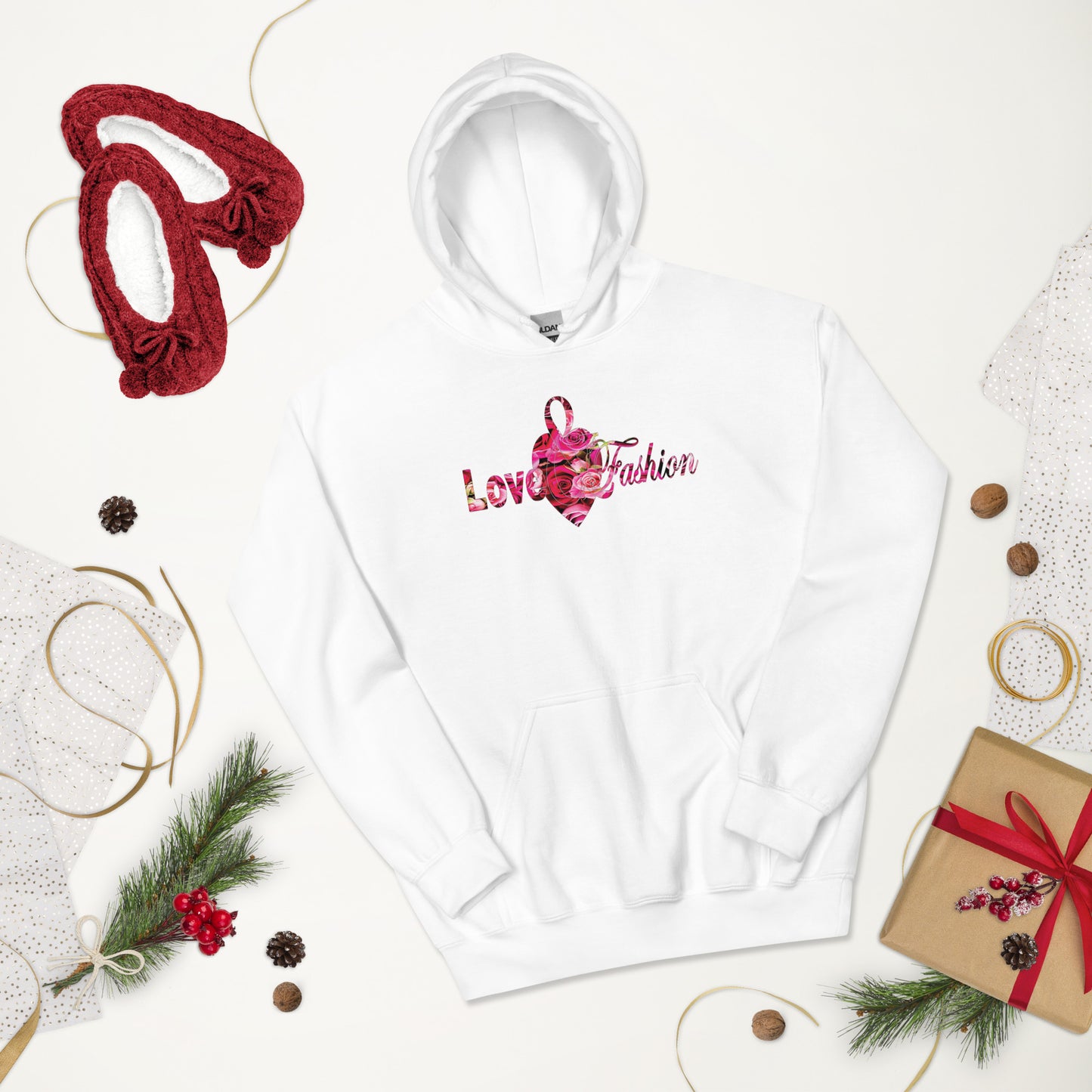 Pink rosses logo Neat collection Unisex Hoodie