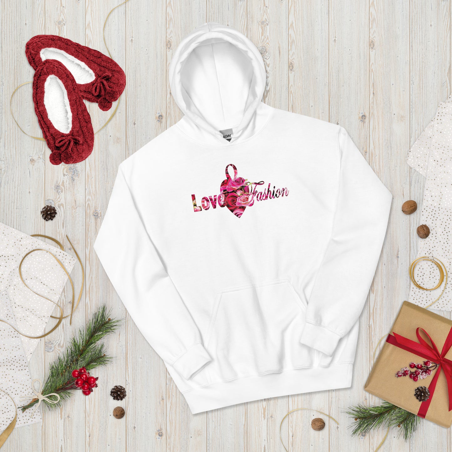 Pink rosses logo Neat collection Unisex Hoodie