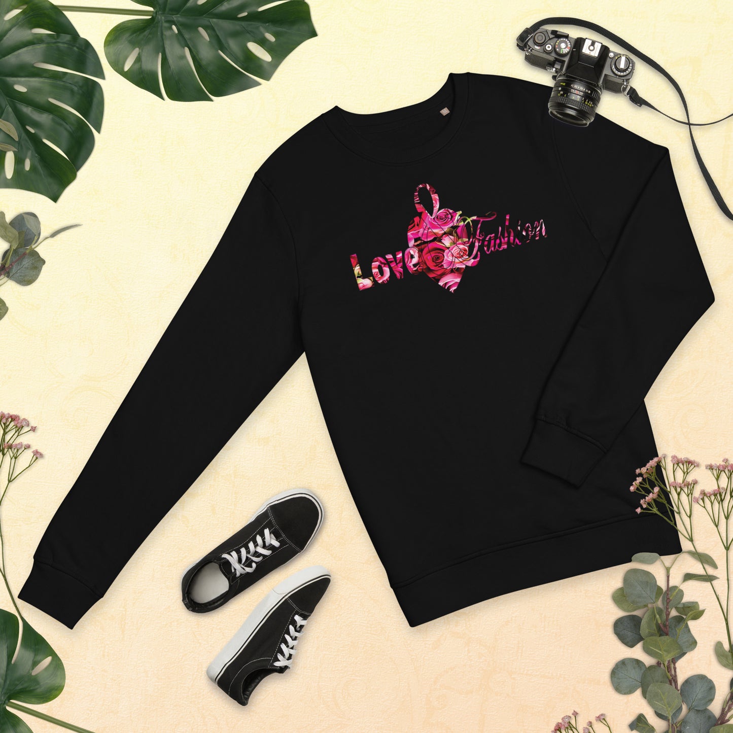Pink Rosses Logo N.E.A.T. Collection Unisex organic sweatshirt