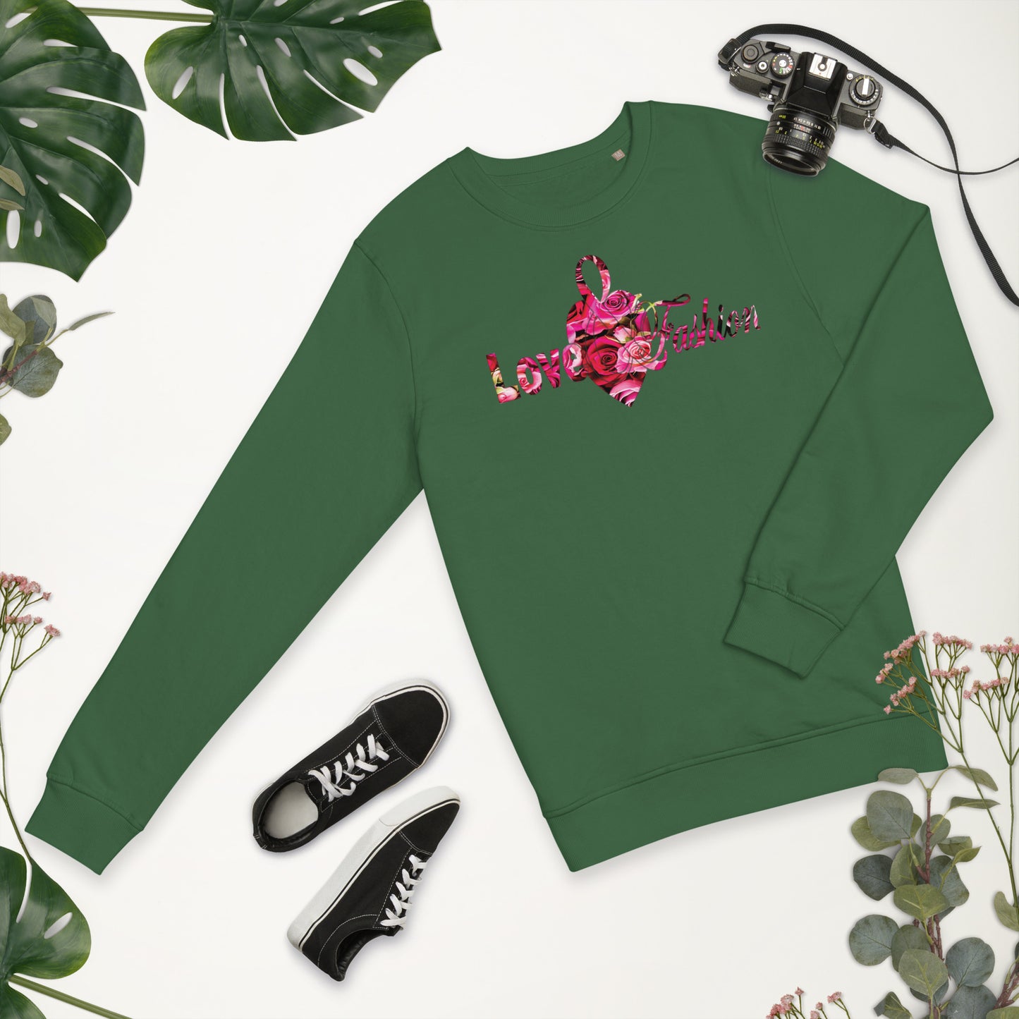 Pink Rosses Logo N.E.A.T. Collection Unisex organic sweatshirt