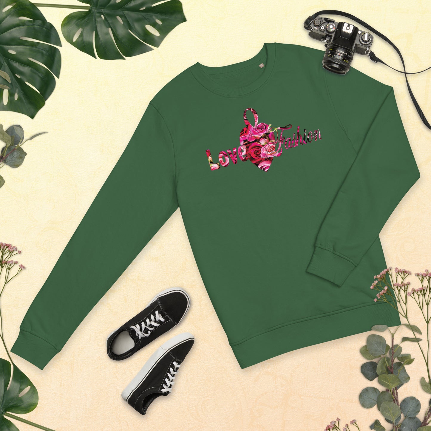 Pink Rosses Logo N.E.A.T. Collection Unisex organic sweatshirt