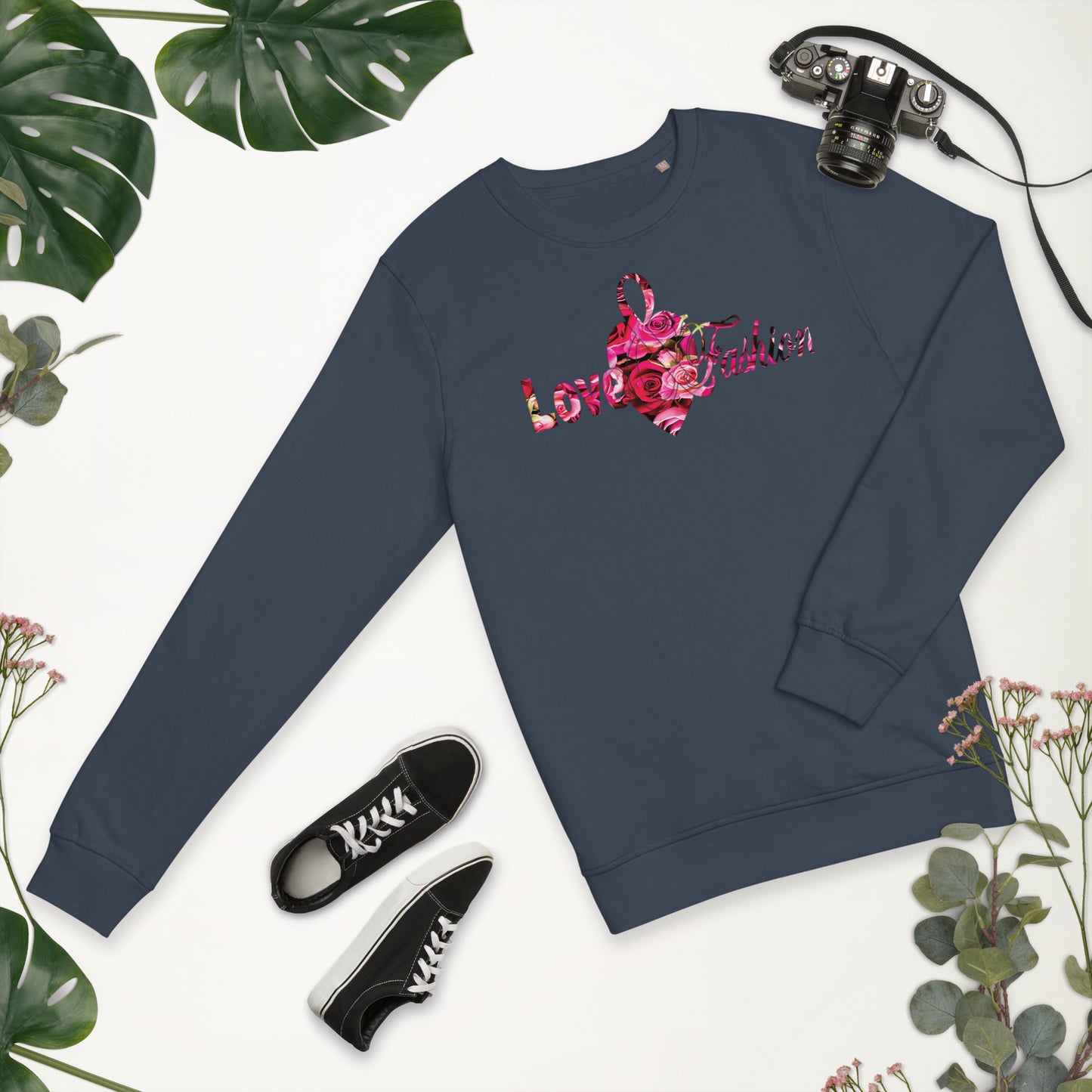 Pink Rosses Logo N.E.A.T. Collection Unisex organic sweatshirt