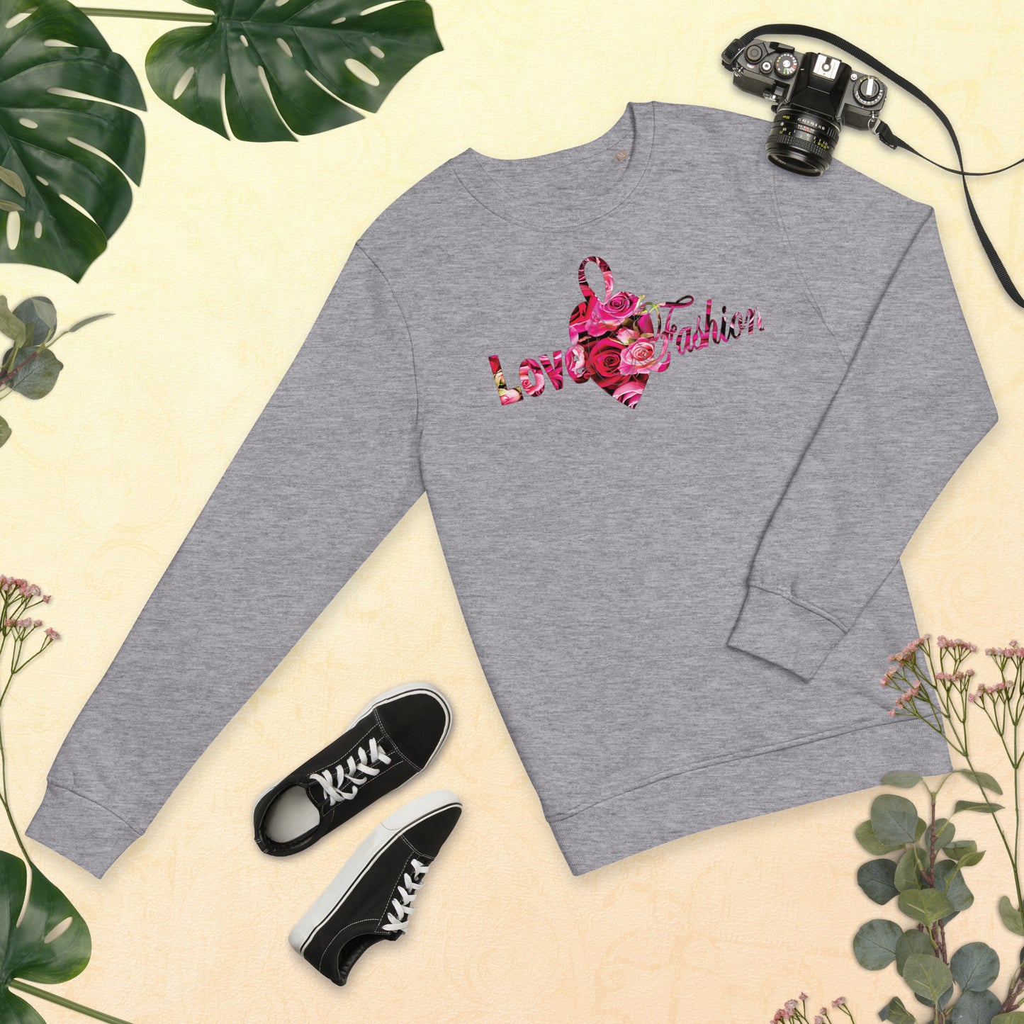 Pink Rosses Logo N.E.A.T. Collection Unisex organic sweatshirt