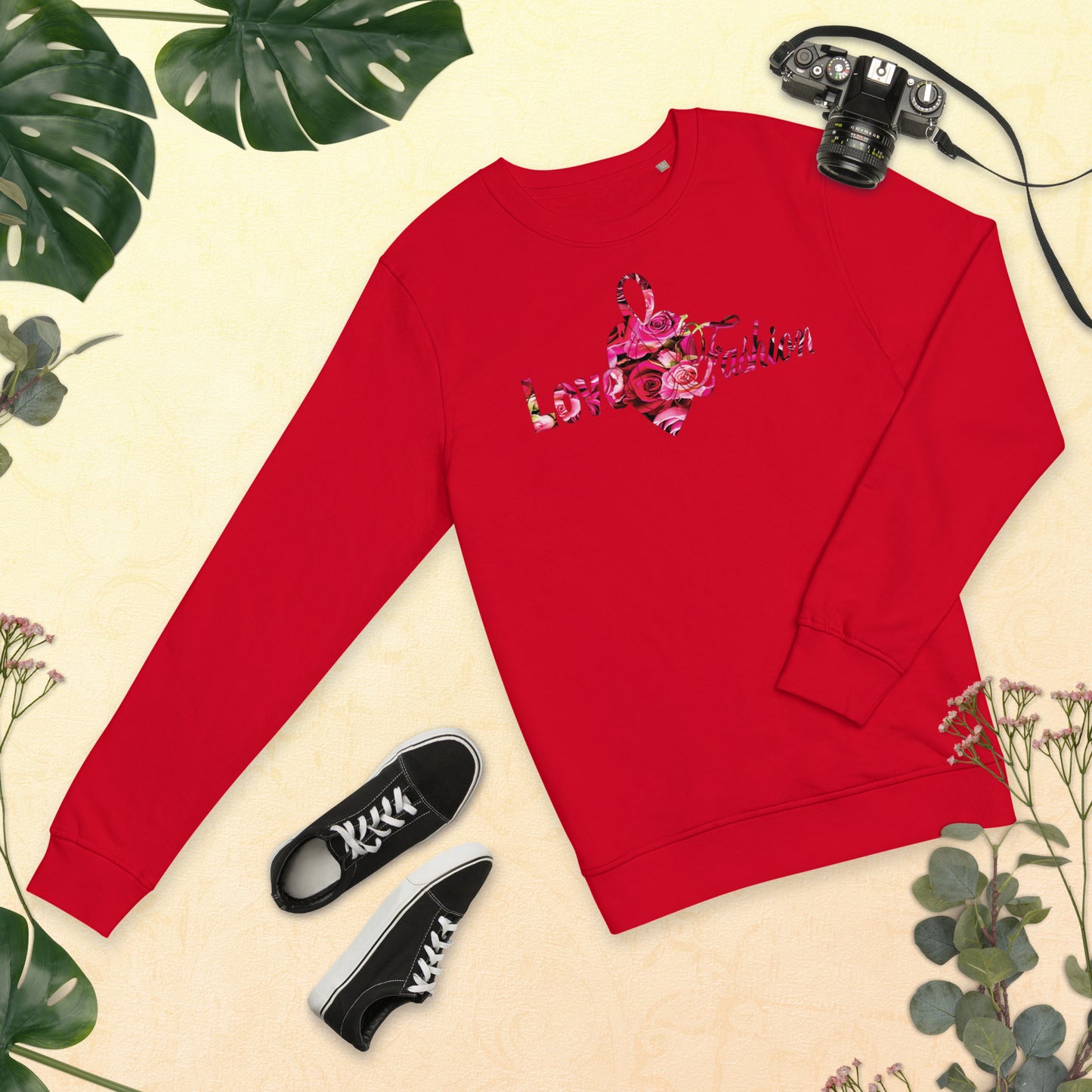 Pink Rosses Logo N.E.A.T. Collection Unisex organic sweatshirt