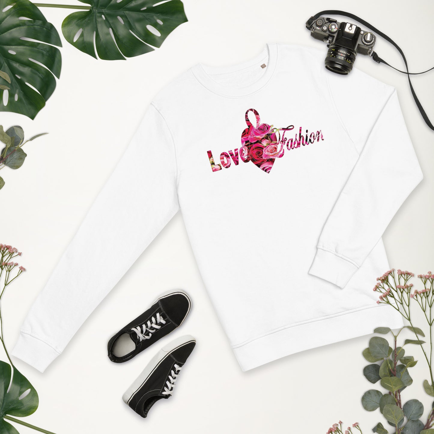 Pink Rosses Logo N.E.A.T. Collection Unisex organic sweatshirt