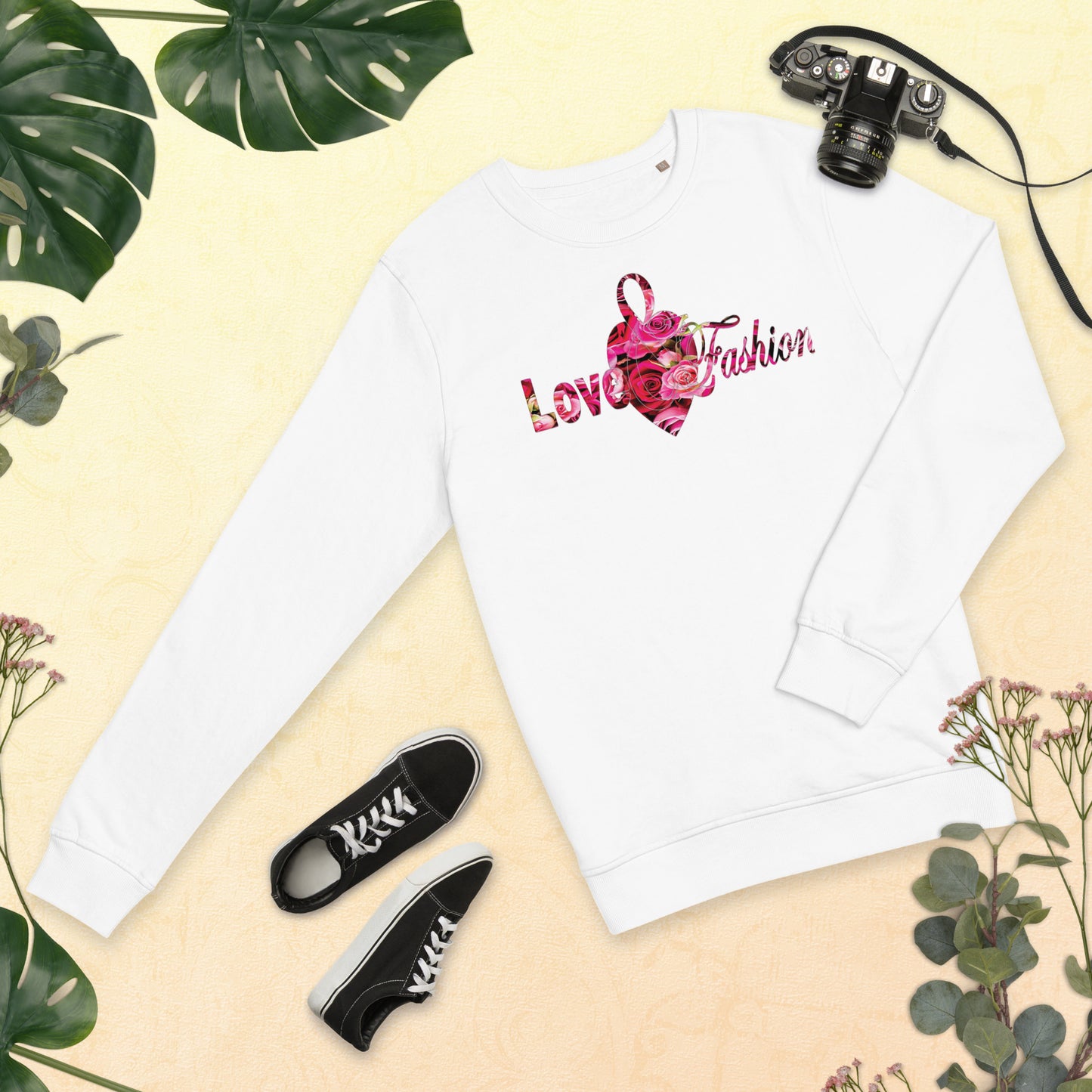 Pink Rosses Logo N.E.A.T. Collection Unisex organic sweatshirt