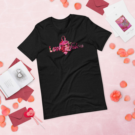 Pink rosses logo Neat collection Unisex t-shirt