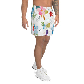 Floral B.F.F. Men's Recycled Athletic Shorts