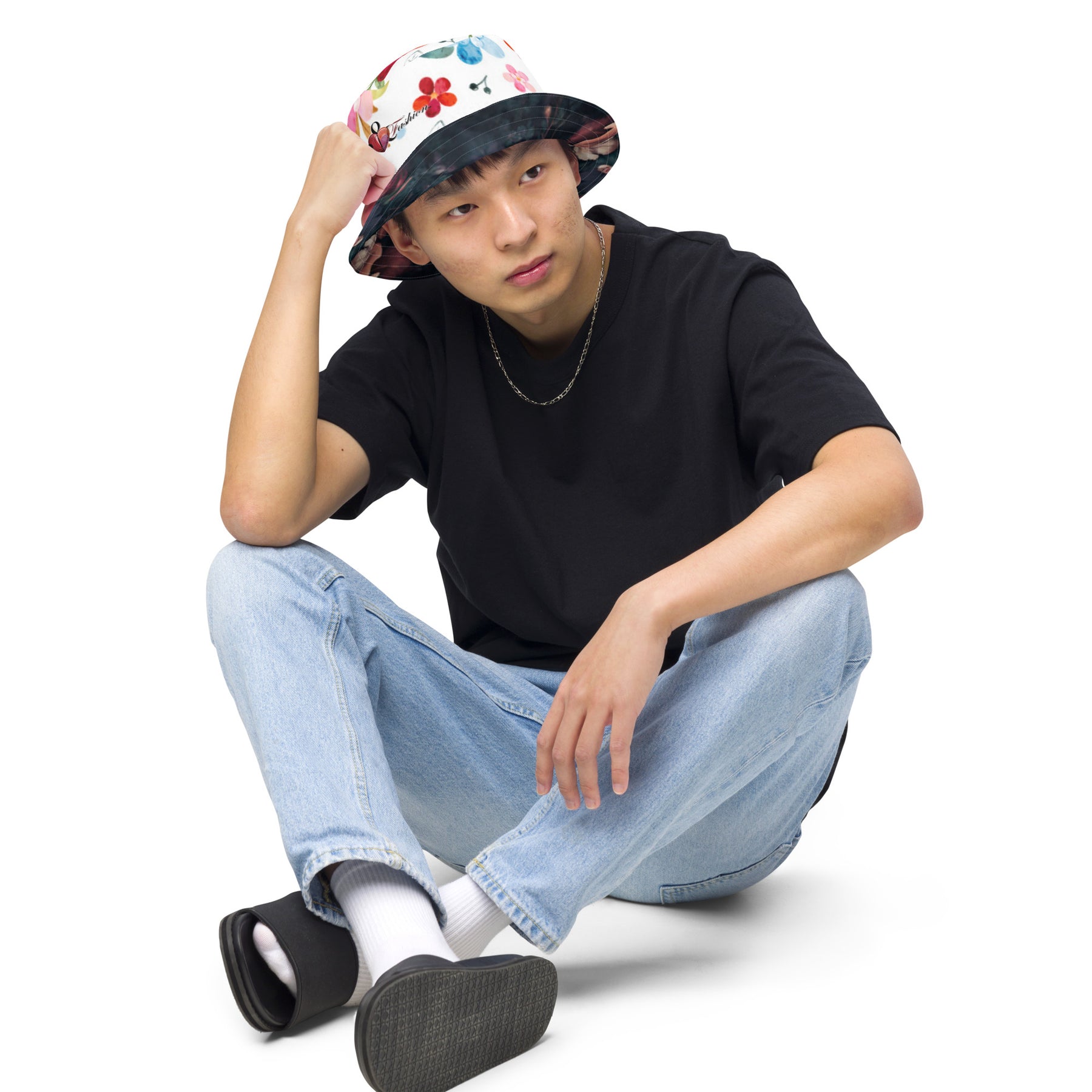 Floral BFF Reversible bucket hat