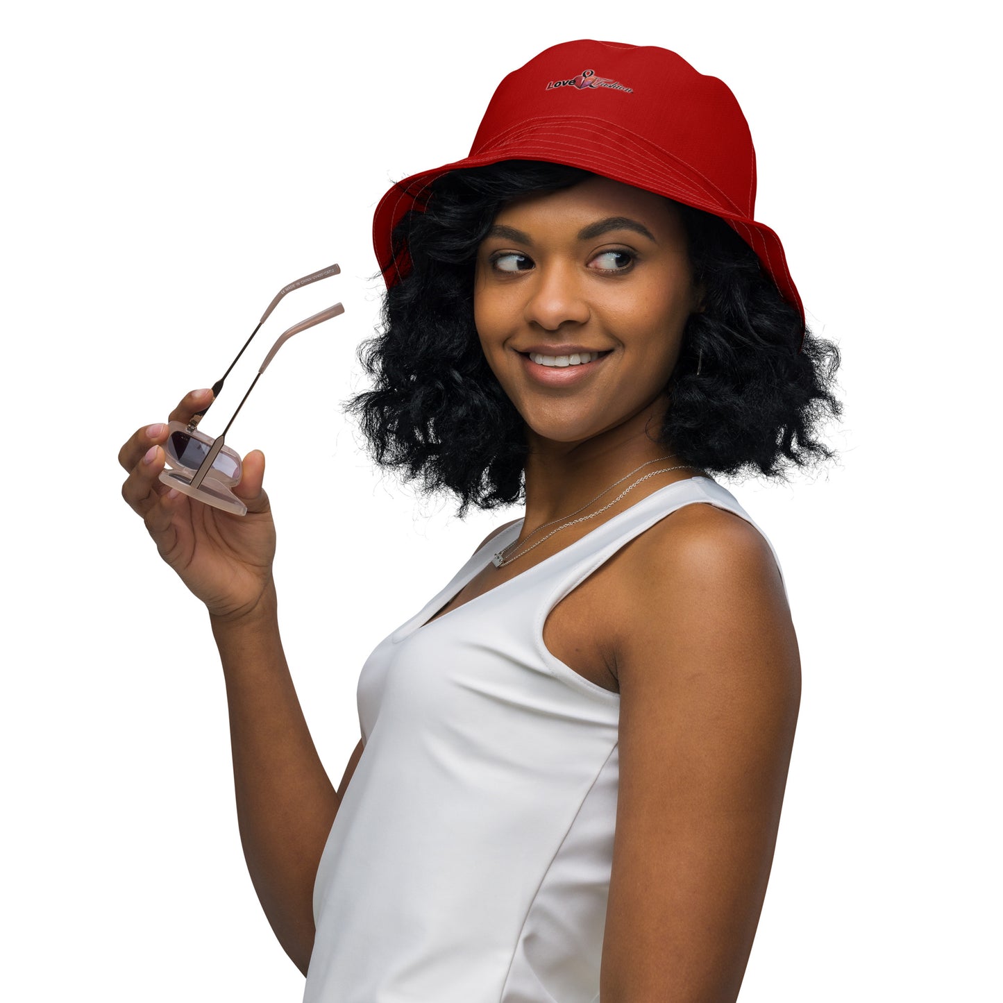 Red Reversible bucket hat