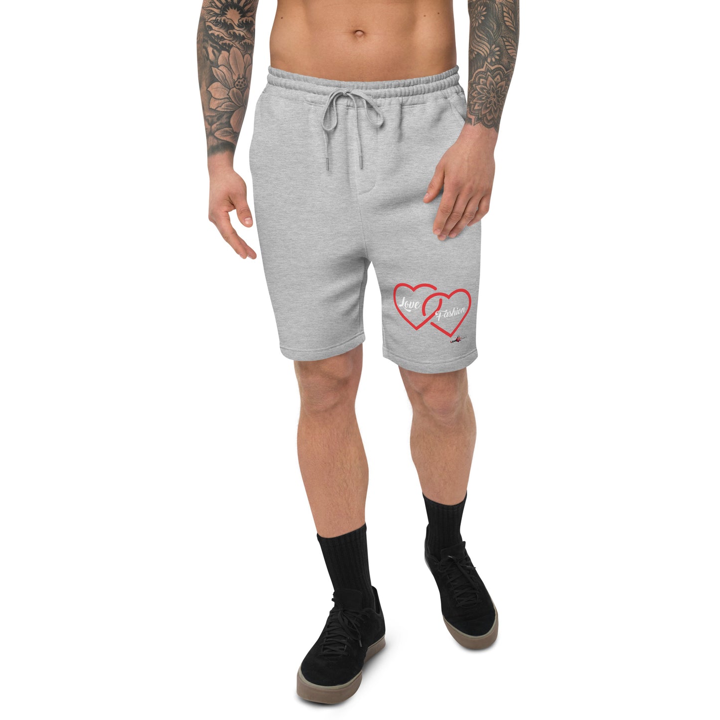 Love & Fashion Hearts Men's fleece shorts