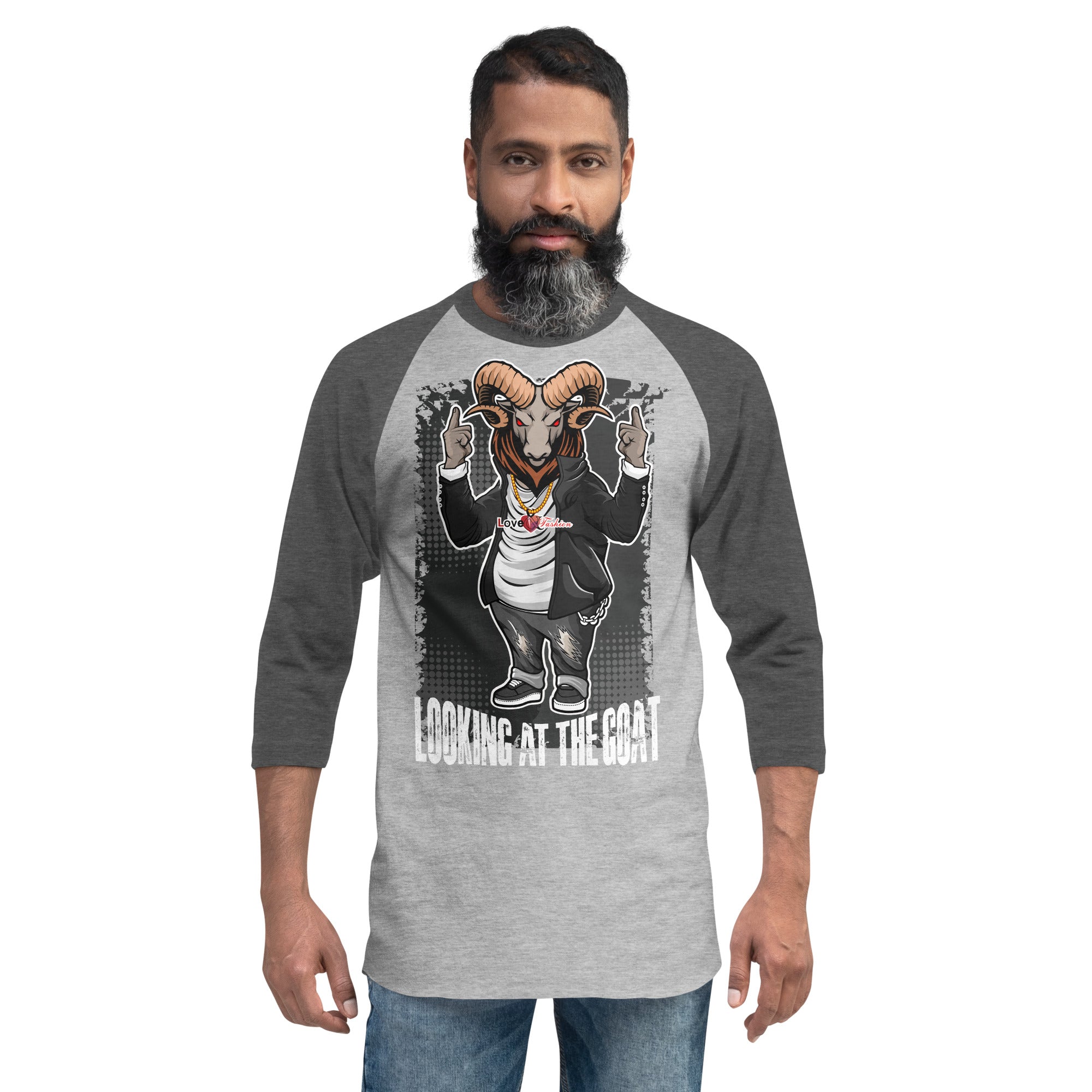 Looking at the G.O.A.T. 3/4 sleeve raglan shirt