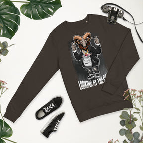 Looking at the Goat Style 1 NEAT Collection Unisex organic sweatshirt